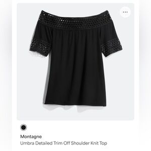 Montagne off-shoulder knit top, NWOT from stitch fix. Never worn, like new